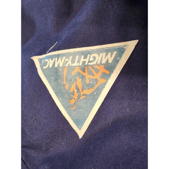 Vintage 80's Mighty Mac Jacket Windbreaker Fall Full Zip Mens Sz L - Picture 9 of 10